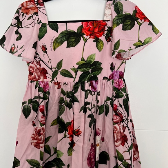 Dolce & Gabbana Pink Short Sleeve Party Short Cap Sleeve Pleated Dress - Picture 2 of 9